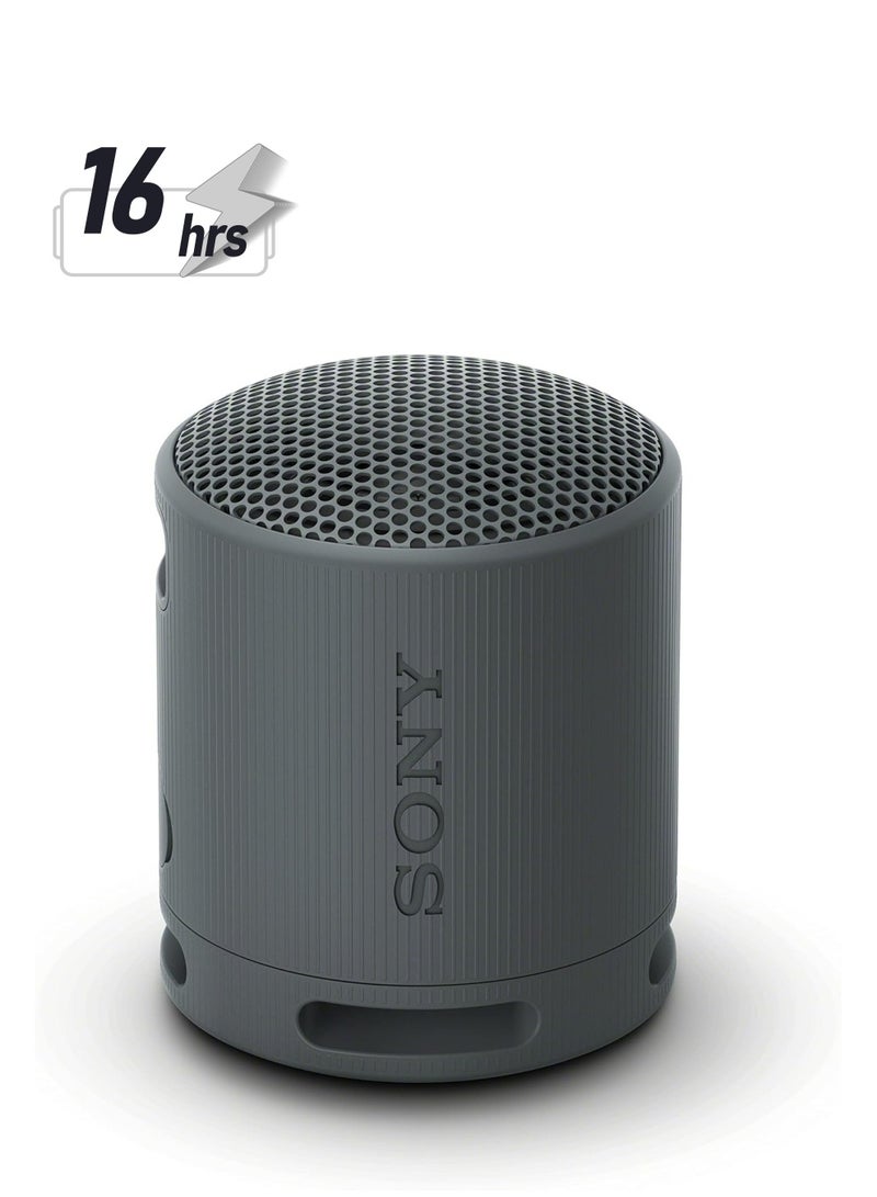 سوني - SRS-XB100 Wireless Bluetooth Portable Lightweight Super-Compact Travel Speaker, Extra-Durable IP67 Waterproof & Dustproof, 16 Hour Battery, Versatile Strap, and Hands-Free Calling New Black - Image 1