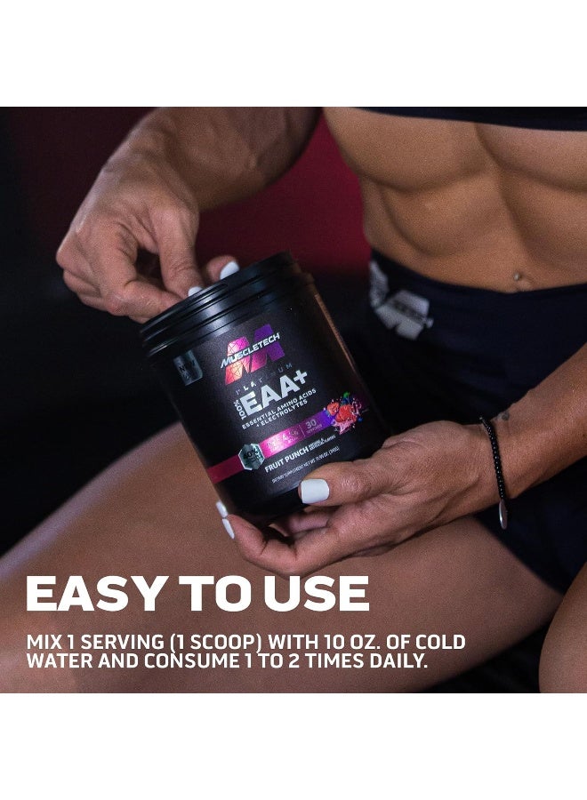 MuscleTech Platinum 100% Eaa+ Essential Amino Acid And Electrolyte For Protein Synthesis And Recovery Fruit Punch Flavor  - Image 5