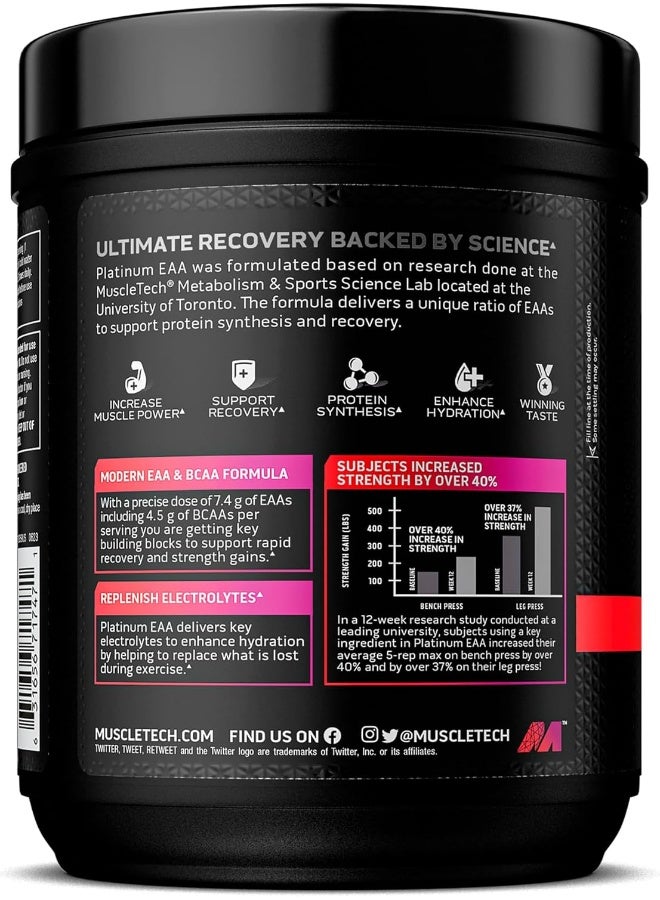 MuscleTech Platinum 100% Eaa+ Essential Amino Acid And Electrolyte For Protein Synthesis And Recovery Fruit Punch Flavor  - Image 2