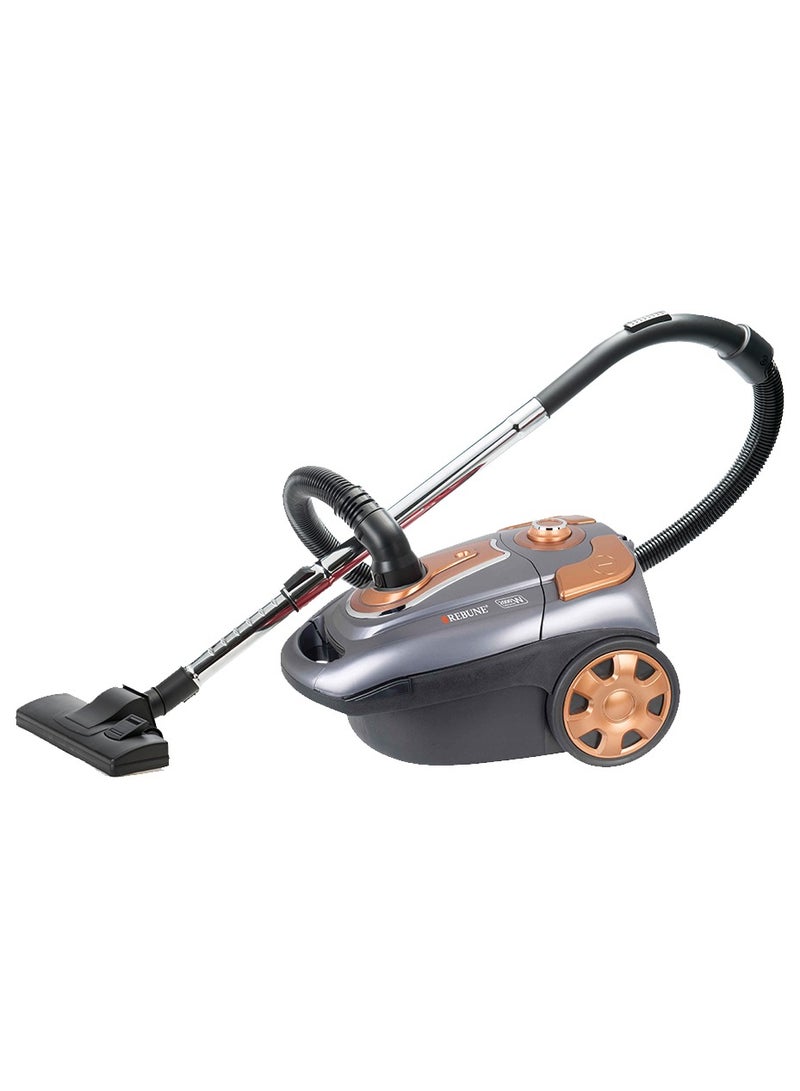 REBUNE Bagged Vacuum Cleaner, Maximum Suction Power 2000 W RE-9-036 Gold  - Image 1