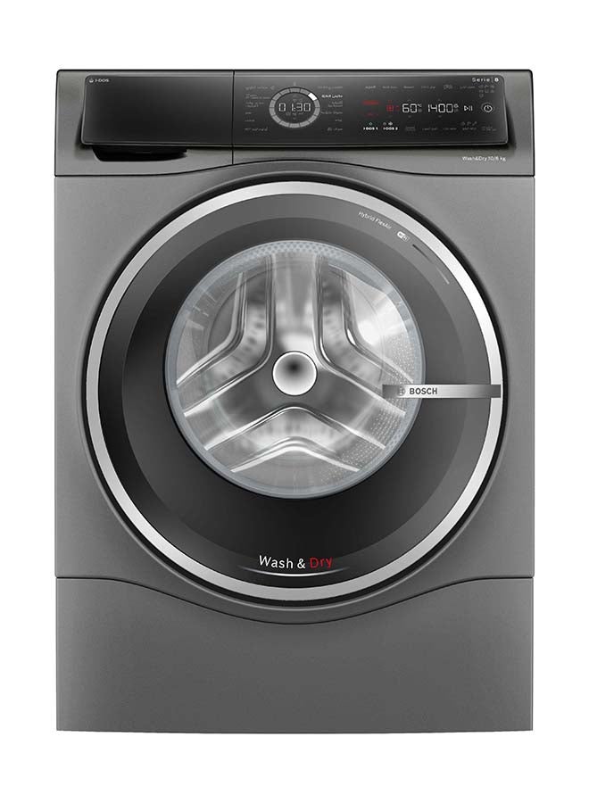 بوش Series 8 WasherDryer 10/6 kg iDOS Automatic Detergent Dosing WiFi Graphite 129 kW WNC254ARSA Graphite  - Image 1