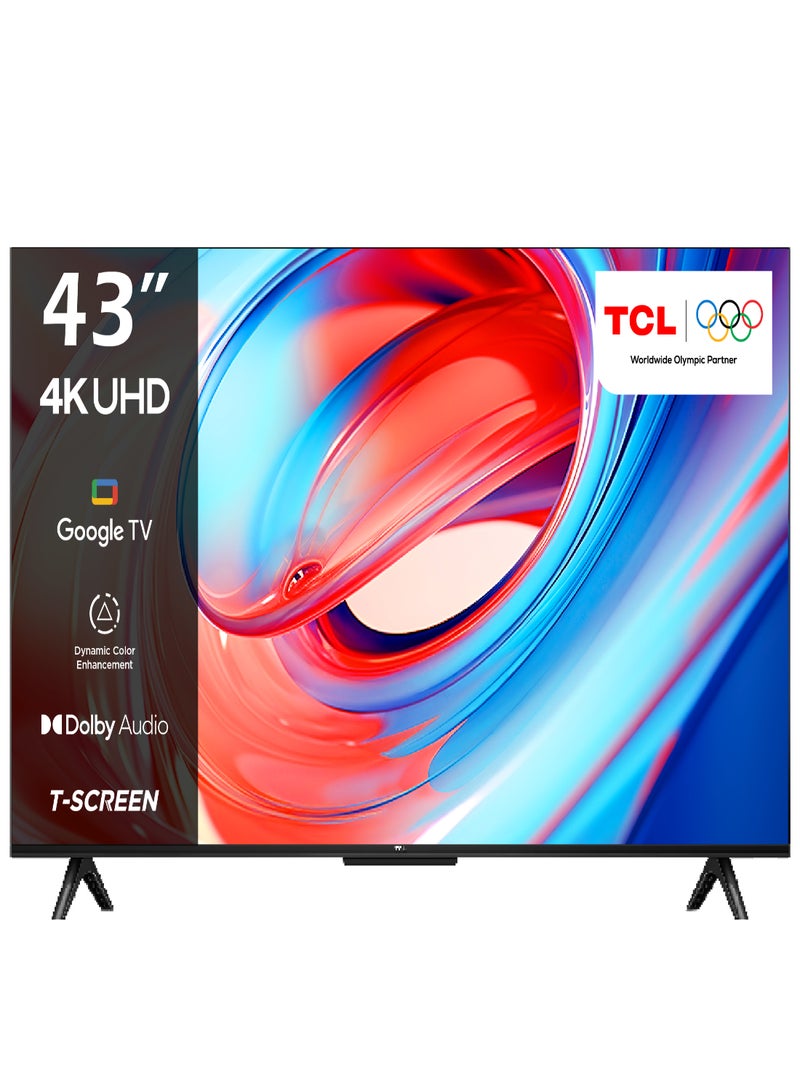تي سي إل 43 Inch 4K HDR Google TV 43V6B Black  - Image 1