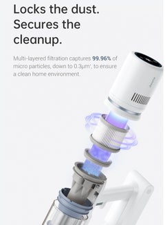Dreame P10 Cordless Stick Vacuum, Cordless Vacuum Cleaner with 20Kpa 100AW Powerful Suction, 50 Minutes Long Runtime, Lightweight Stick Vacuum with Anti-Tangle Brush for Hard Floor, Carpet, Pet Hair 350 W P10 White  - Image 4
