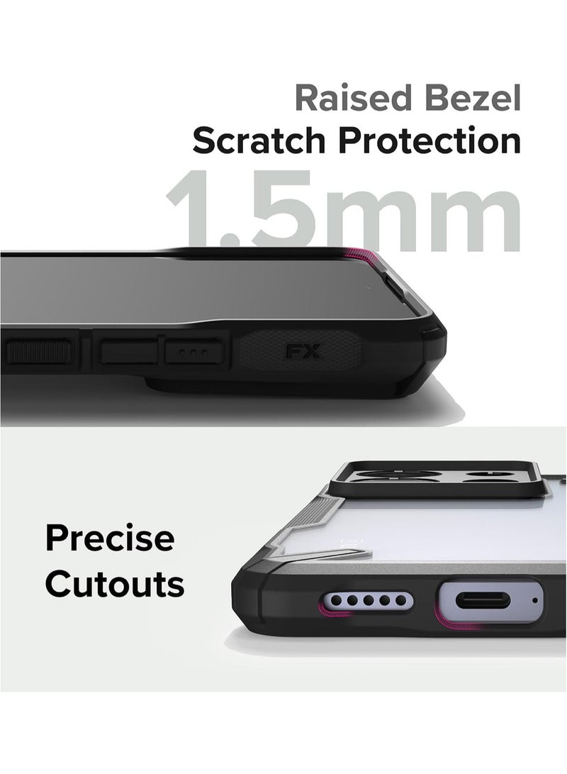 Ringke Fusion-X [Precise Cutouts for Camera Lenses] Compatible with Xiaomi Redmi Note 13 Pro 5G Case and Designed for Poco X6 5G Case, Clear Hard Back Shockproof Protective Cover Black - Image 4