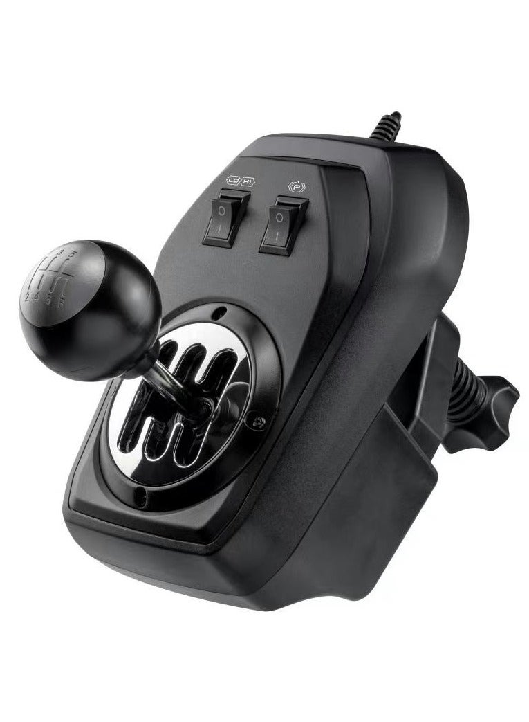 FLASHFIRE - F107 IMOLA Racing Wheel with Force Feedback, 6-Speed Shifter, 900° Rotation, Hall-Effect Sensor, Vibration Motors, Pedals & F5 PS5 Converter - Compatible with PS5, PS4, Xbox One/X/S, Switch, PC - Red/Black - Image 1
