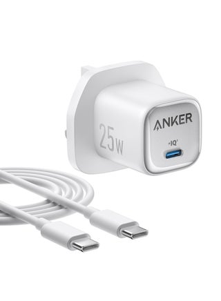 25W USB C Plug, Supports PPS Fast Charging for for iPhone 16/16 Pro/16 Pro Max/15, Samsung Galaxy S25/S24/Z Fold/Z Flip/Tab (5 ft USB C Cable Included) White - pnsku/N70119239V/45/_/1741241665/947c04d7-9a89-4538-970d-9547439d2c50