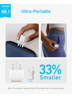 Anker 25W USB C Plug, Supports PPS Fast Charging for Samsung Galaxy S24/Z Fold/Z Flip/Tab, iPhone (5 ft USB C Cable Included) White  - Image 3
