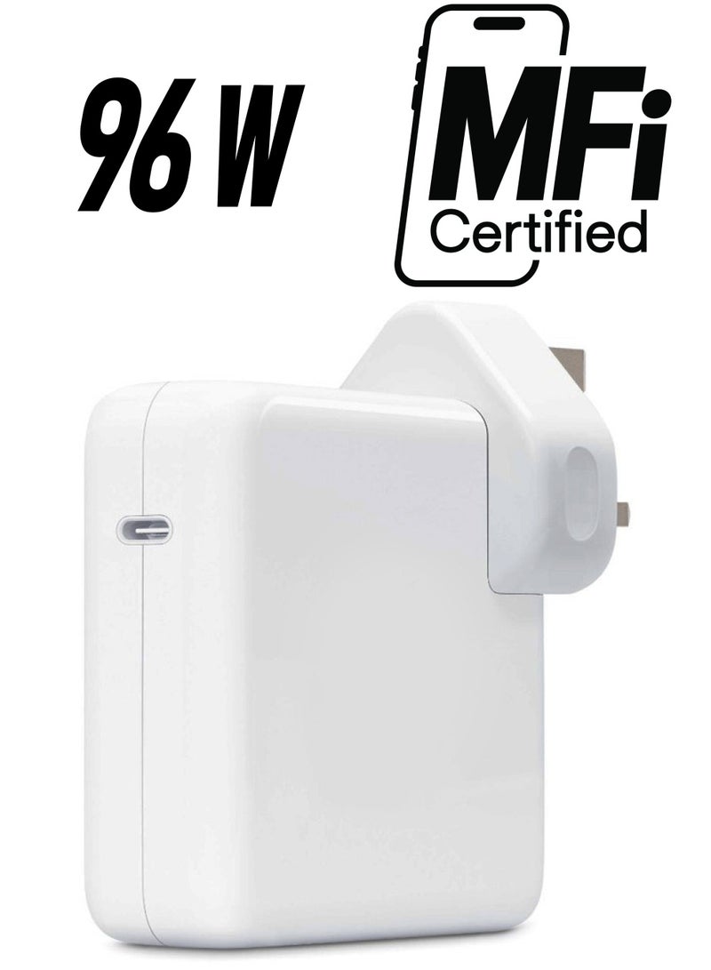 MARGOUN - 96W MagSafe Power Adapter, 3-Pin UK Plug White - Image 1