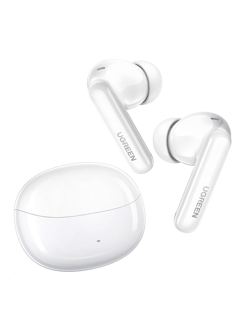 Ugreen - UGREEN HiTune T3 Pro Bluetooth 5.4 Earbuds, Active Noise Cancellation Earphones, 4 Mics ENC Clear Call Headsets, 30H Playtime USB C Fast Charging, IPX5 Waterproof, Customised APP 2 Devices Connection white - Image 1