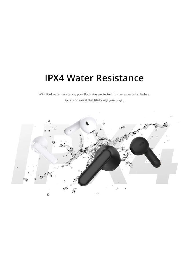 realme New Buds T01 True Wireless Earphones AI Noise Reduction TWS Bluetooth 5.4 IPX5 Waterproof 28H Battery Life Earphones -White - Image 4