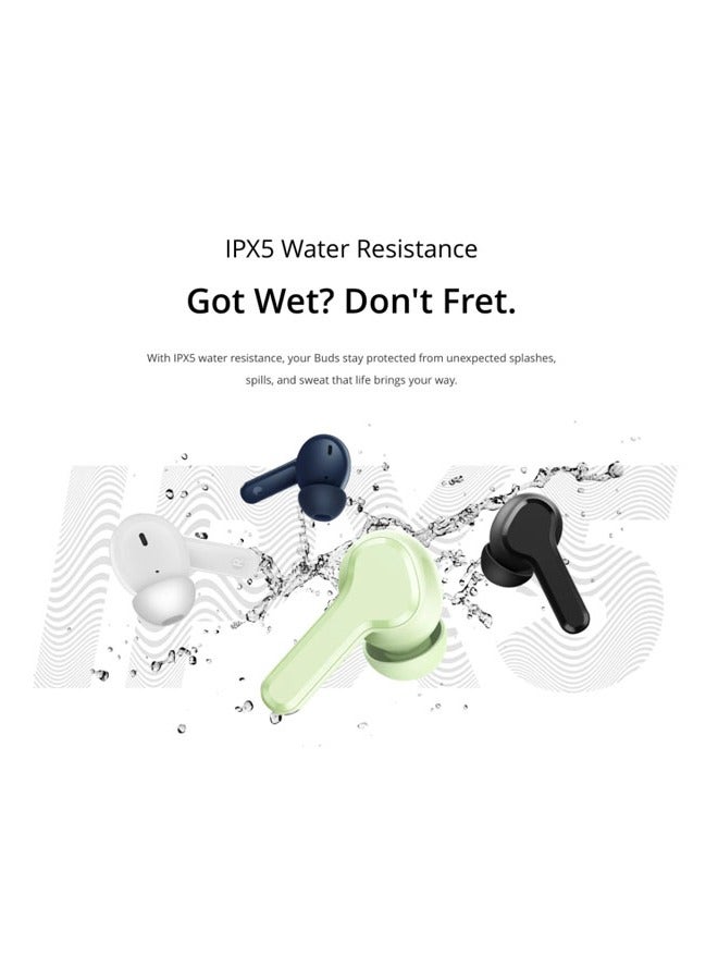realme - Original Buds T110 TWS Wireless Earphone AI ENC Bluetooth 5.4 IPX5 Waterproof 38 Hours Battery Life Headphone Black - Image 1