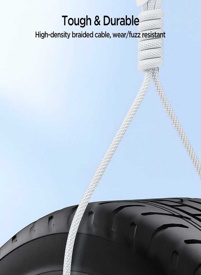 JOYROOM S-A45 Ben Series 30W Braided Fast Charging Type-C to Lightning Data Cable, 1 Meter Length - White - Image 5