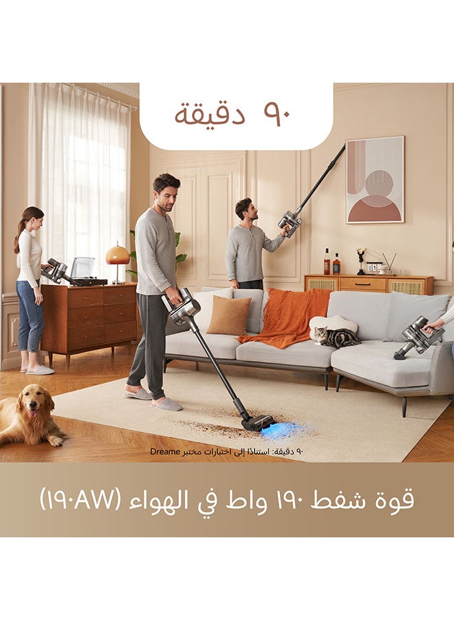 Dreame - R20 Cordless Stick Vacuum Cleaner with Dual Brush Head, 90 Mins Max Runtime, 190AW, 27000Pa, 5 Layer 99.9% Filtration, Powerful Rechargeable Vacuum for Hard Floor 350 W R20 Black - Image 1