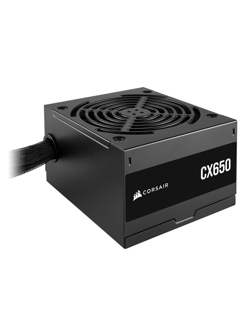 CORSAIR CX650 80 PLUS Bronze Non Modular Low-Noise ATX 650 Watt Power Supply - UK - Black  - Image 1