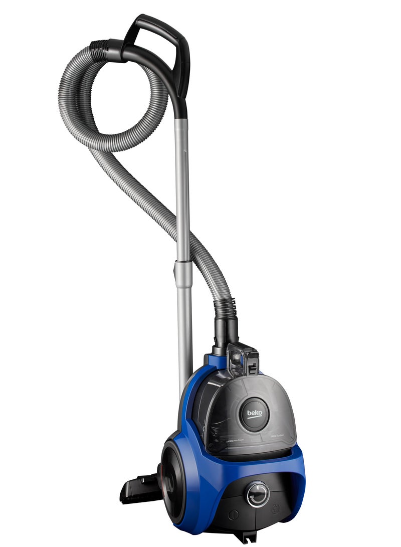 بيكو Baggless Vacuum Cleaner - 1800 Watts - 2.7 Liters Capacity - 280 Air Watt Suction Power - HEPA Filter 2.7 L 1800 W VCO 64320 WD Black - Blue  - Image 3