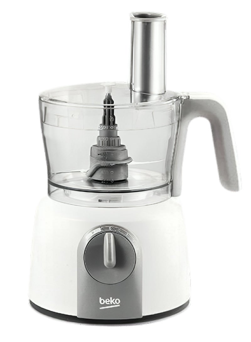 بيكو Foor Processor - 1000 Watts - 1.2 L Bowl - 1 L Jug - Stainless Steel Blades - 2 Speeds + 1 Pulse Function 1.2 L 1000 W FPP 4402 W White - Image 2