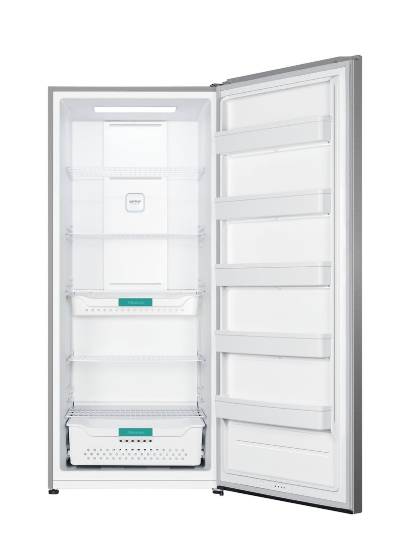 هايسنس 382 Lt 13.5 CuFt Upright Freezer, Total Nofrost, Energy Saving Noiseless Invertor Technology, Premium Silver, Adjustable Shelves, Led Light, maximum Capacity 382 L 300 W FV50W2NL silver  - Image 3
