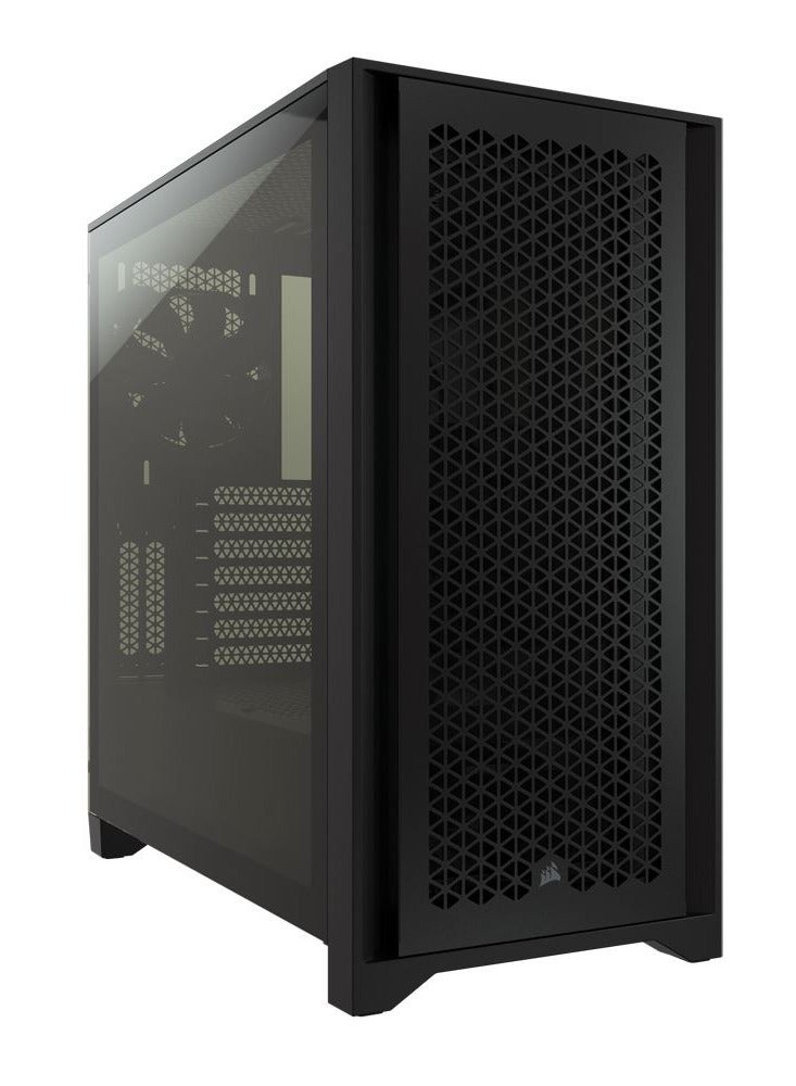 كورسير - 4000D Airflow Tempered Glass ATX Mid-Tower Computer Case - Black Black - Image 1