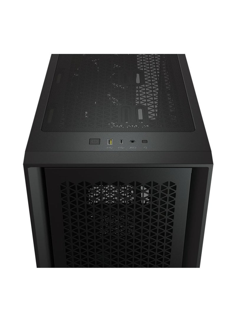 كورسير - 4000D Airflow Tempered Glass ATX Mid-Tower Computer Case - Black Black - Image 1