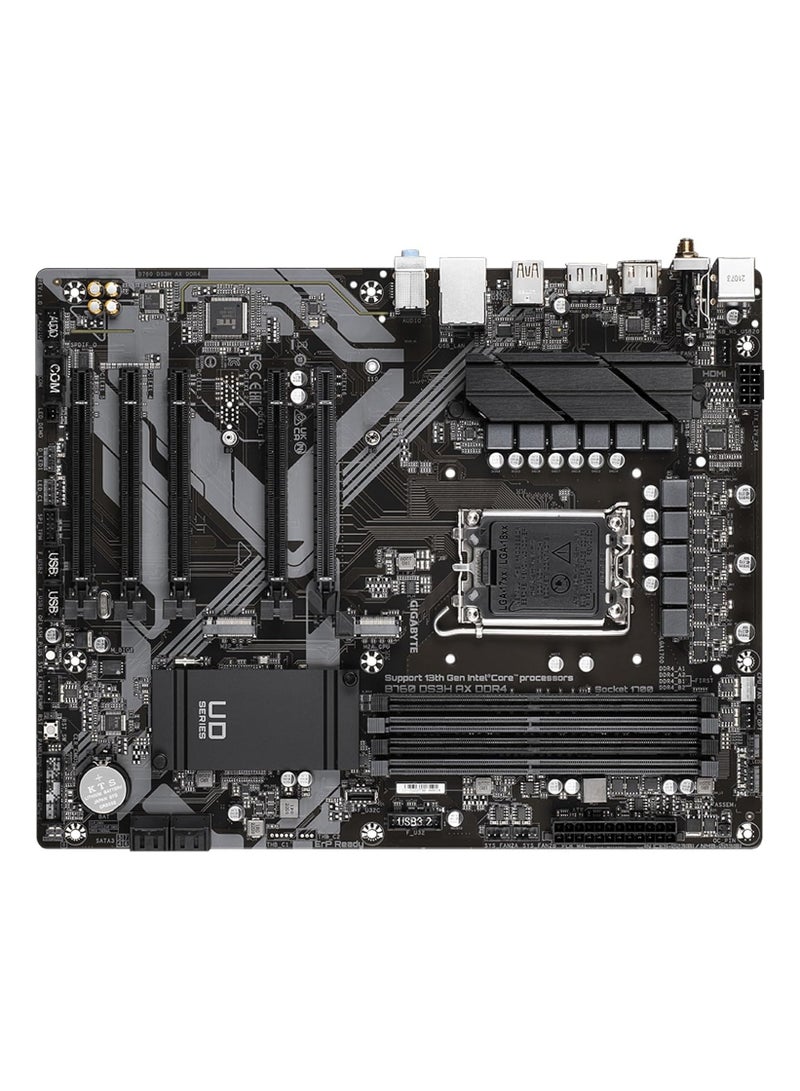 GIGABYTE - B760 DS3H AX DDR4 (LGA 1700/ Intel/ B760/ ATX/ DDR4/ M.2/ PCIe 4.0/ USB 3.2 Gen 2 Type-C/WiFi 6E Realtek GbE LAN/Q-Flash Plus/PCIe EZ-Latch/Motherboard) - Image 1