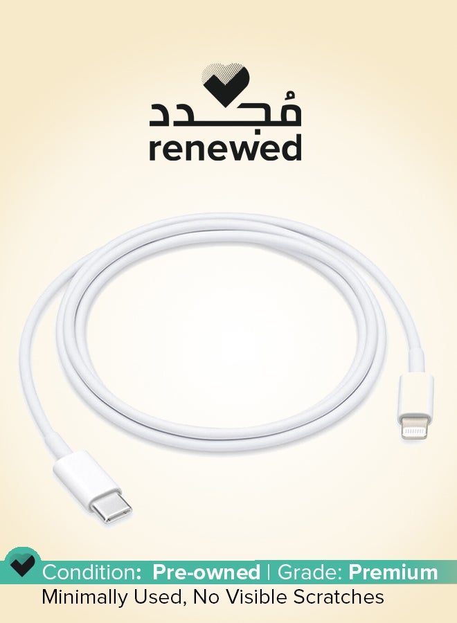 Apple - Renewed - USB-C To Lightning Cable - 1 Meter White - Image 1
