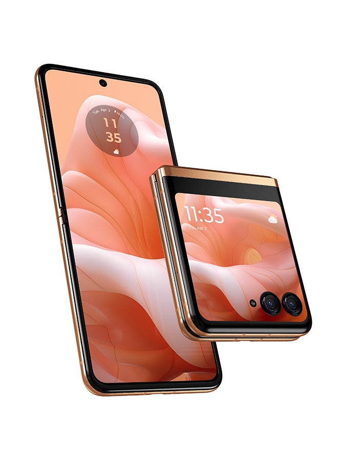 موتورولا Razr 40 Ultra Dual SIM Peach Fuzz 8GB RAM 256GB 5G - Middle East Version  - Image 1