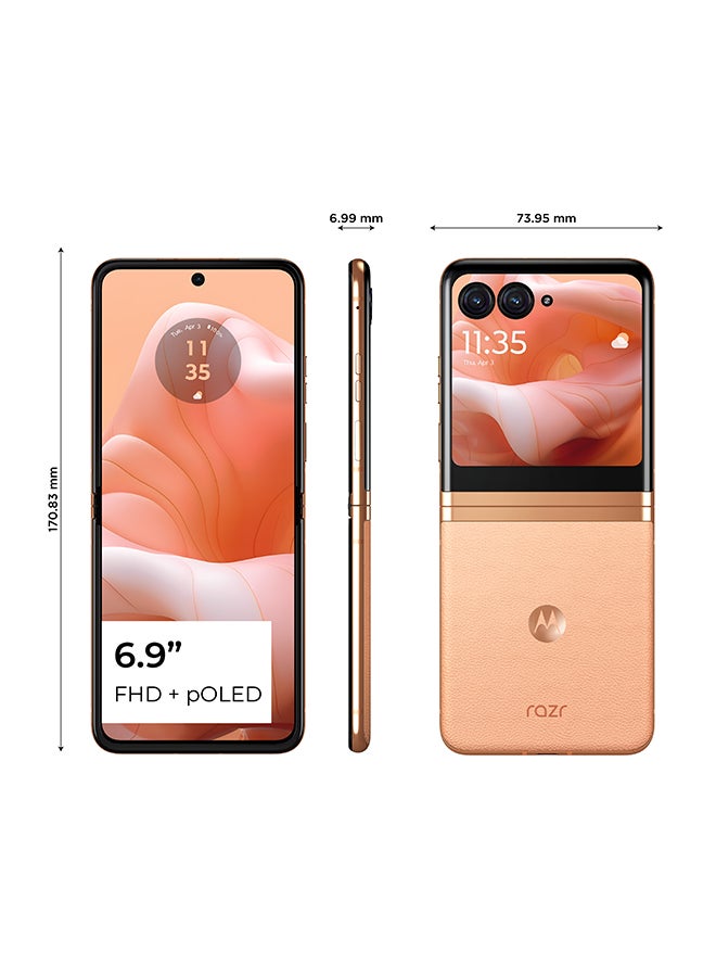 موتورولا Razr 40 Ultra Dual SIM Peach Fuzz 8GB RAM 256GB 5G - Middle East Version  - Image 5