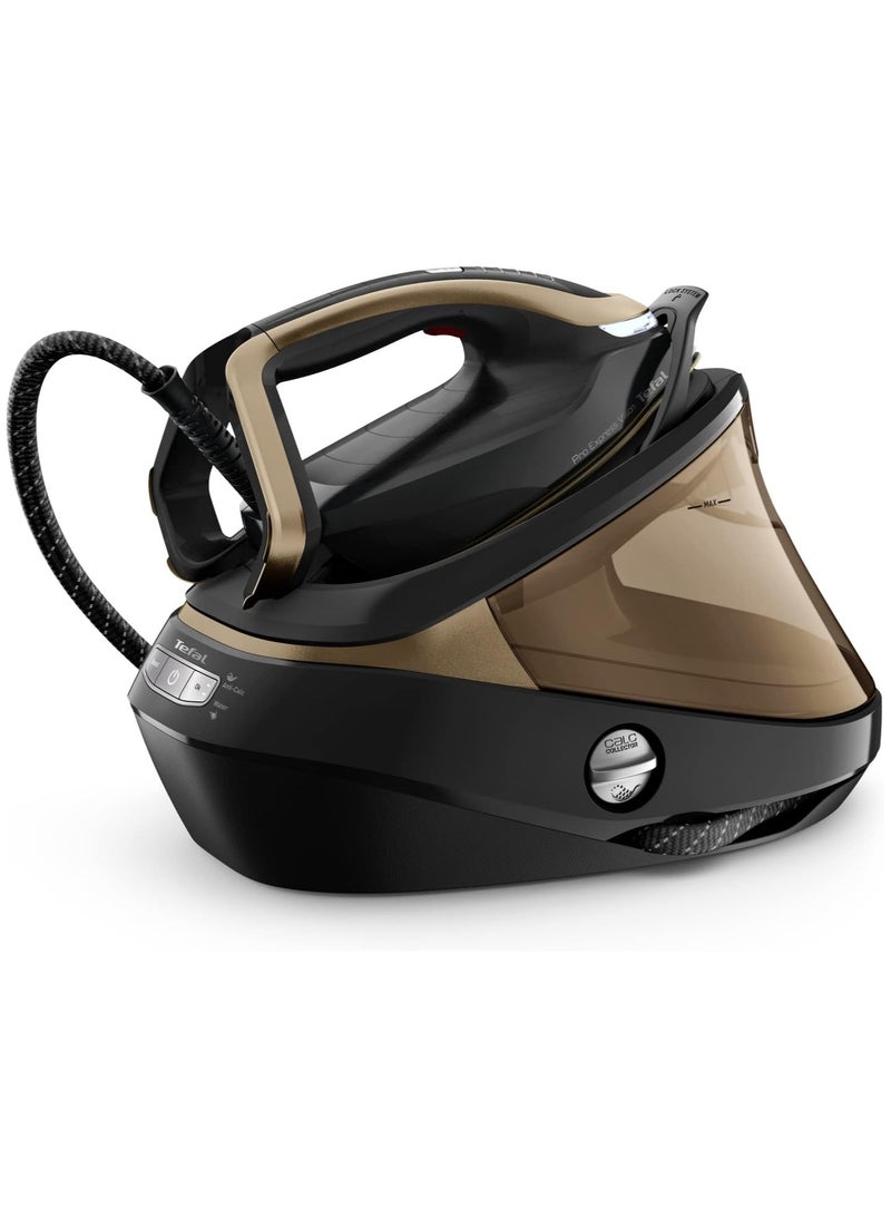 تيفال Tefal GV9820G0 High Pressure Steam Generator Iron with Smart LED Light, 750g/min Steam Boost, 9 Bar Pressure, Horizontal and Vertical Steaming, GV9820 Pro Express Vision, Black & Gold 1.2 L 2700 W GV9820 Black & Gold  - Image 2