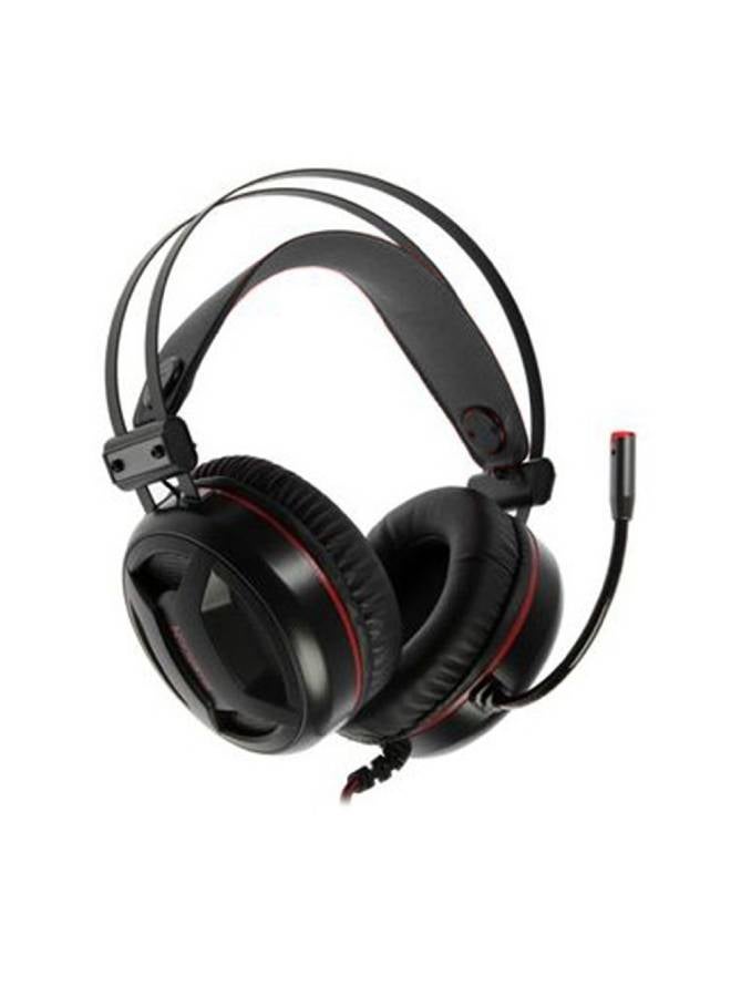 Monster - Wired gaming headset , stereo headphone with red LED light for pc and laptop with 3.5mm port , can use it in home , office and out door - Image 1