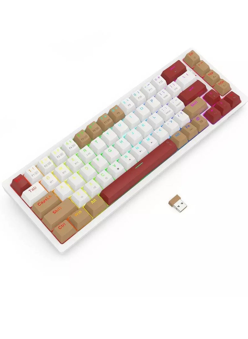 REDRAGON K677 Pro Rammus RGB Gaming Mechanical Keyboard, BT/2.4Ghz/Wired 3-Mode, Brown Switch  - Image 1
