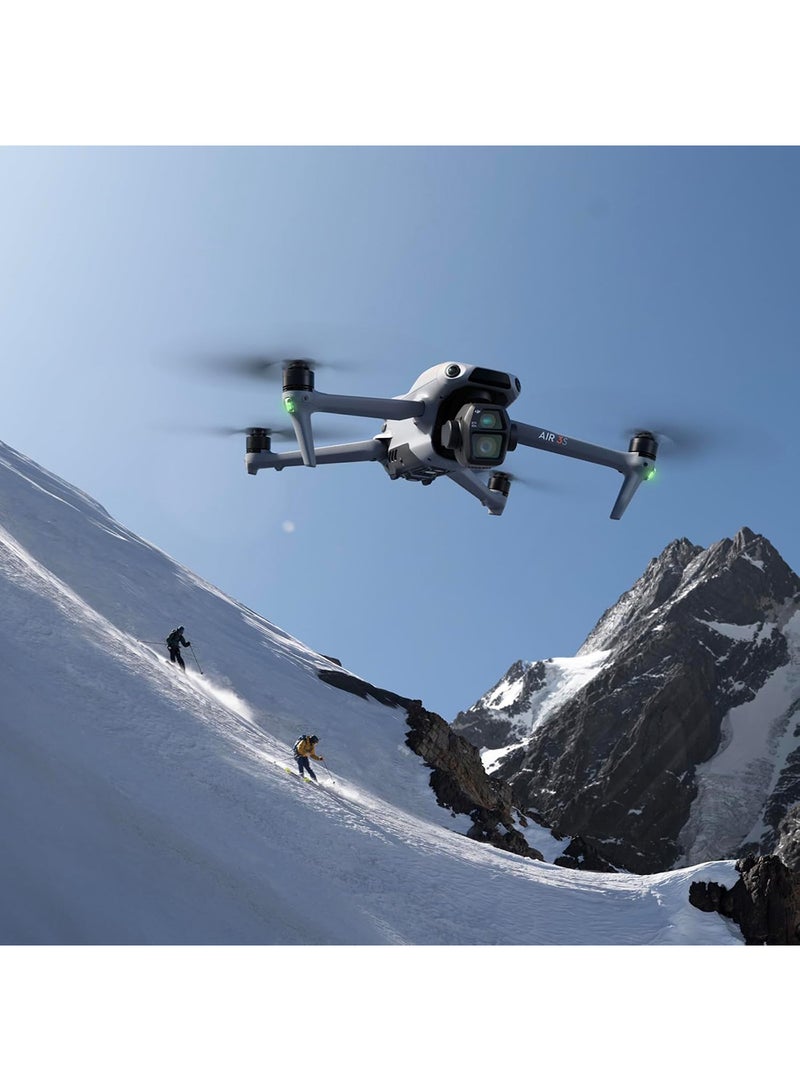 دي جي آي - Air 3S (RC-N3), Drone with Camera 4K, Dual-Camera Drone with 1" CMOS Wide-Angle Camera, 4K/60fps HDR Video & 14 Stops of Dynamic Range, 45-Min Max Flight Time, 20km Transmission Range - Image 1