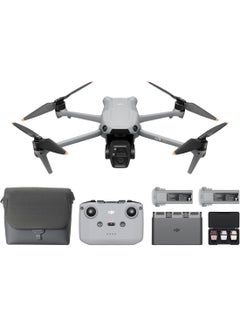 dji Air 3S Fly More Combo (RC-N3), Drone with 1" CMOS Wide-Angle & Medium Tele Camera, 4K/60fps HDR Video, Nightscape Omnidirectional Obstacle Sensing & 3 Batteries for Extended Flight Time  - Image 1