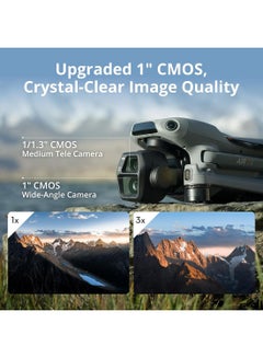 dji Air 3S Fly More Combo (RC-N3), Drone with 1" CMOS Wide-Angle & Medium Tele Camera, 4K/60fps HDR Video, Nightscape Omnidirectional Obstacle Sensing & 3 Batteries for Extended Flight Time  - Image 2