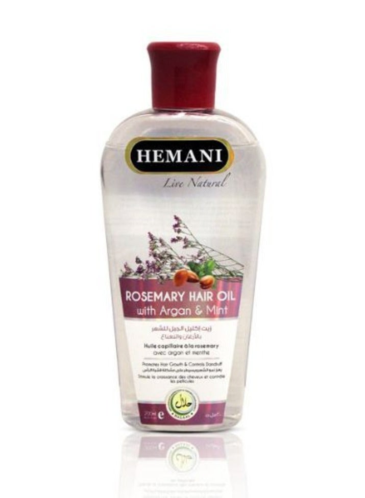HEMANI Rosemary Hair Oil With Argan And Mint 200ml
