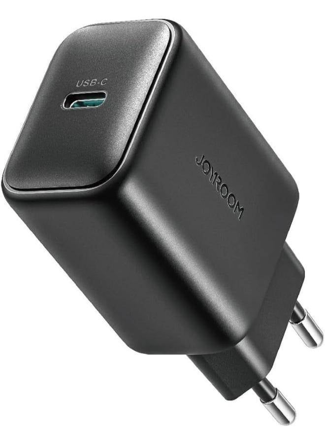 جوي روم JJR-TCF23 25W Charger USB-C+USB-A Dual Port Fast Charging Adapter, EU Plug Black - Image 1