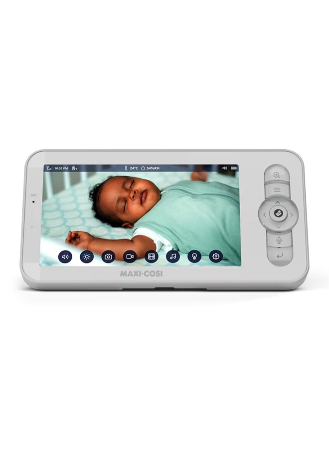 Maxi-Cosi - See Baby Monitor Pro With Cryassist Ai Cry Translation, Ptz Technology, 2K Hd Camera, Wireless - White - Image 1