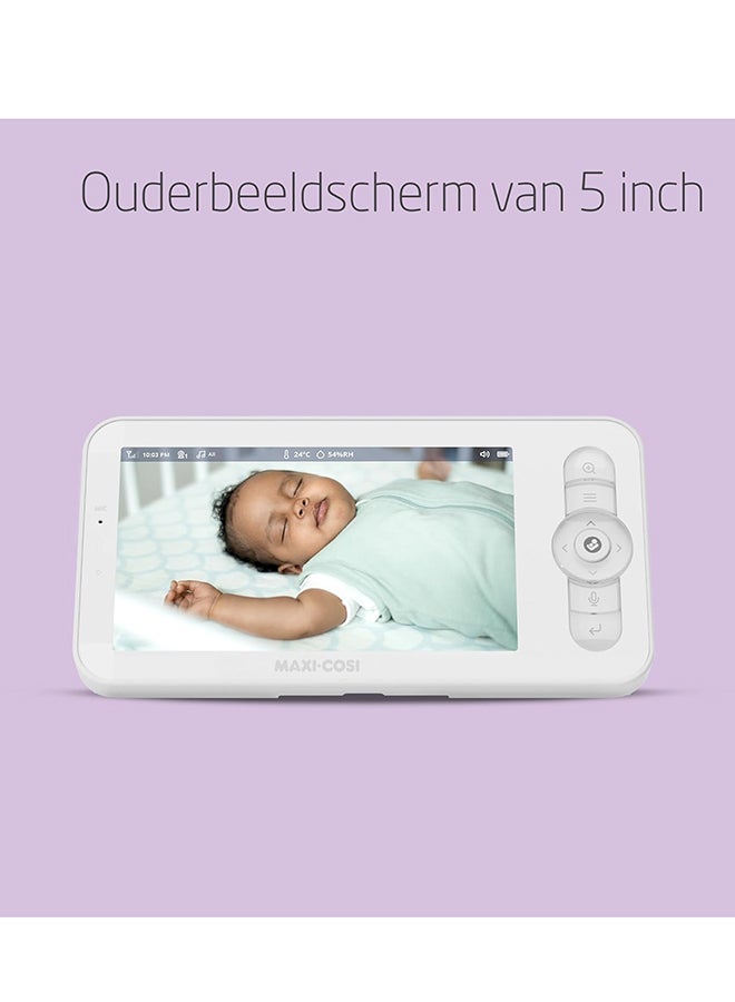 Maxi-Cosi - See Baby Monitor Pro With Cryassist Ai Cry Translation, Ptz Technology, 2K Hd Camera, Wireless - White - Image 1