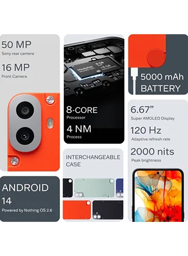 cmf by NOTHING - Phone 1 Dual SIM Orange 6GB RAM 128GB 5G Smartphone - Image 1