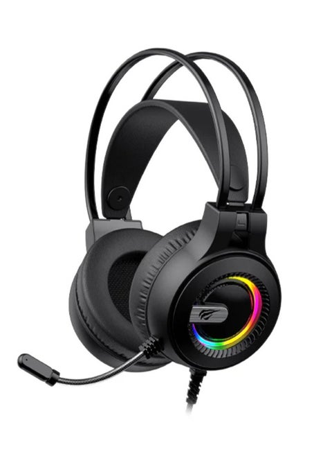 Gaming Headphone (RGB) , Model H2040D , 50MM Dynamic unit,  Surround Sound Wired (3.5mm audio + USB) , Headphone With Noise Cancelling Microphone & In-Line Volume Control