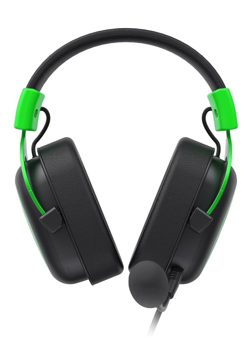 هافيت - Gaming Headphone (RGB) , Model H2002D Green, 50MM Dynamic unit,  Surround Sound Wired (3.5mm audio +1.7 USB) , Headphone With Noise Cancelling Microphone & In-Line Volume Control for pc and lap top , home , office and perssonal use - Image 1