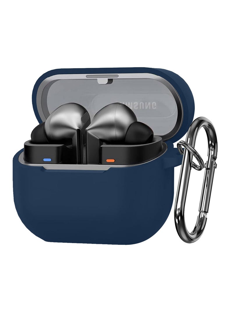 مارجون ( for Galaxy Buds 3 Pro / Buds 3 ) Case, Premium Silicone Case with Carabiner Shockproof Soft Silicone Protective Case for Men,Women Dark Blue  - Image 1