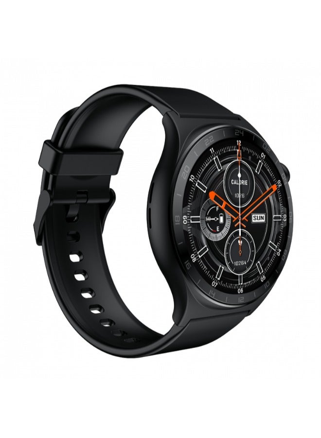Infinix - 300 mAh Infinix XW3E Smart Watch : IP68 Water Resistant, 1.43" AMOLED with AOD, 7-Day Battery, 200 Stylish Watch Faces, Multiple Sports Modes,  Bluetooth Call Support, Health Monitoring & Fitness Tracking - Black - Image 1