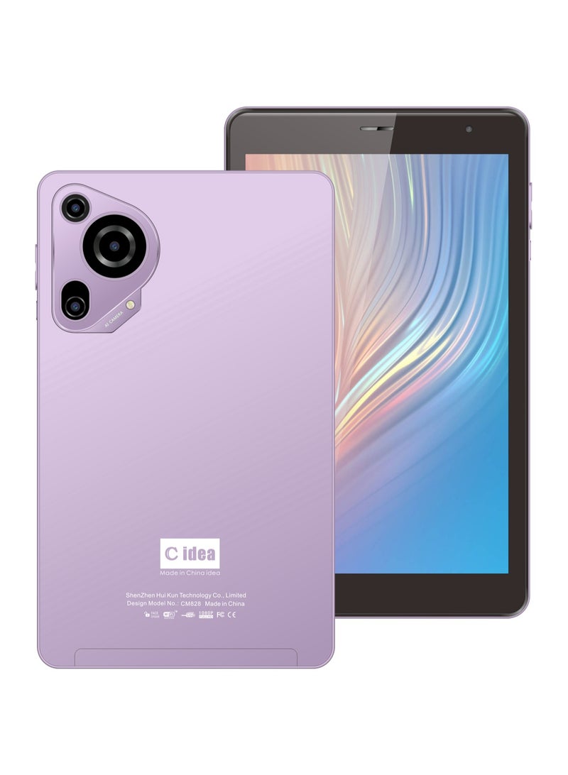 سي آيديا - 8-Inch Smart Tablet PC With Keyboard and Stylus IPS Touch Screen Android 8GB RAM 512GB ROM WiFi Single SIM 5G LTE Purple - Image 1