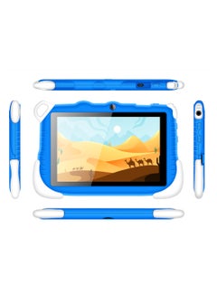 C idea 7-Inch Smart Tablet for Kids 6GB RAM 128GB ROM Wi-Fi Bluetooth GPS Android 12 Edge Proof Children Education Tab with Built-in Foldable Stand Dual Camera Game Tab Black  - Image 3