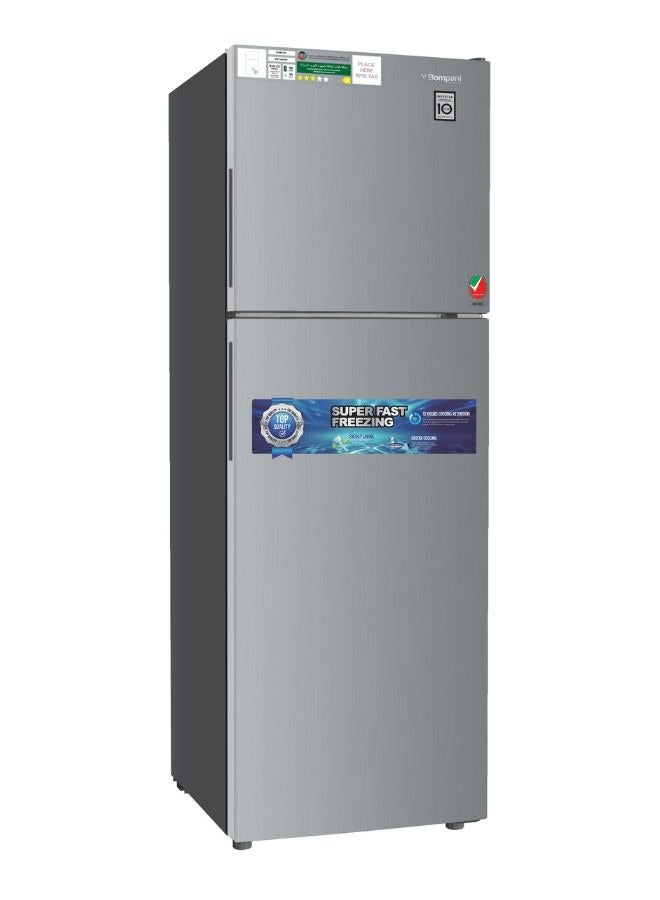 بومباني - 368L Gross/332L Net Capacity Double Door Refrigerator, No-Frost, R600a Refrigerant, Inverter Technology, Electronic Temperature Control, One Year Warranty 456.25 kW BR4501SS Inox - Image 1