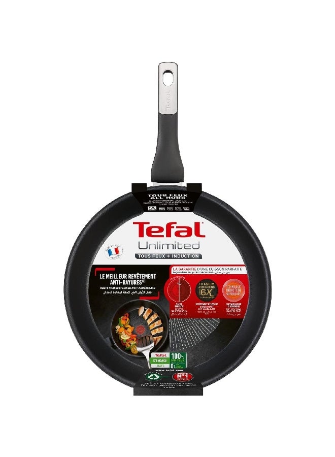 Tefal Anti-Scratch Non Stick Coating Unlimited Frypan Black 8.3 x 29.8 x 47.4 cm G2550602 Black 8.3 x 29.8 x 47.4 cmcm - Image 5