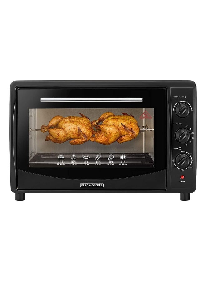BLACK+DECKER 1800W Double Glass Toaster Oven Black 45 L TRO45RDG-B5 Black - Image 4