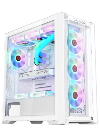 Vortex Arctic Series Mid Tower PC Gaming Case 120mm ARGB+PWM Lighting 0.8mm Tempered Glass Pre-installed 4 RGB Cooling Fans Computer case Dust Filters Wide Motherboard Compatibility White - pnsku/N70120032V/45/_/1729072178/12e3001f-eaaf-46a1-8812-e231bc459844