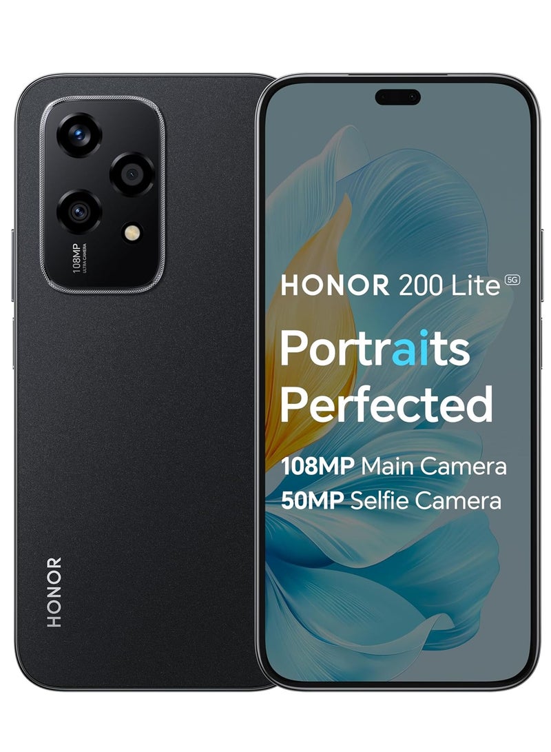 Honor - 200 Lite Midnight Black Dual SIM 8GB RAM 256GB 5G - International Version - Image 1
