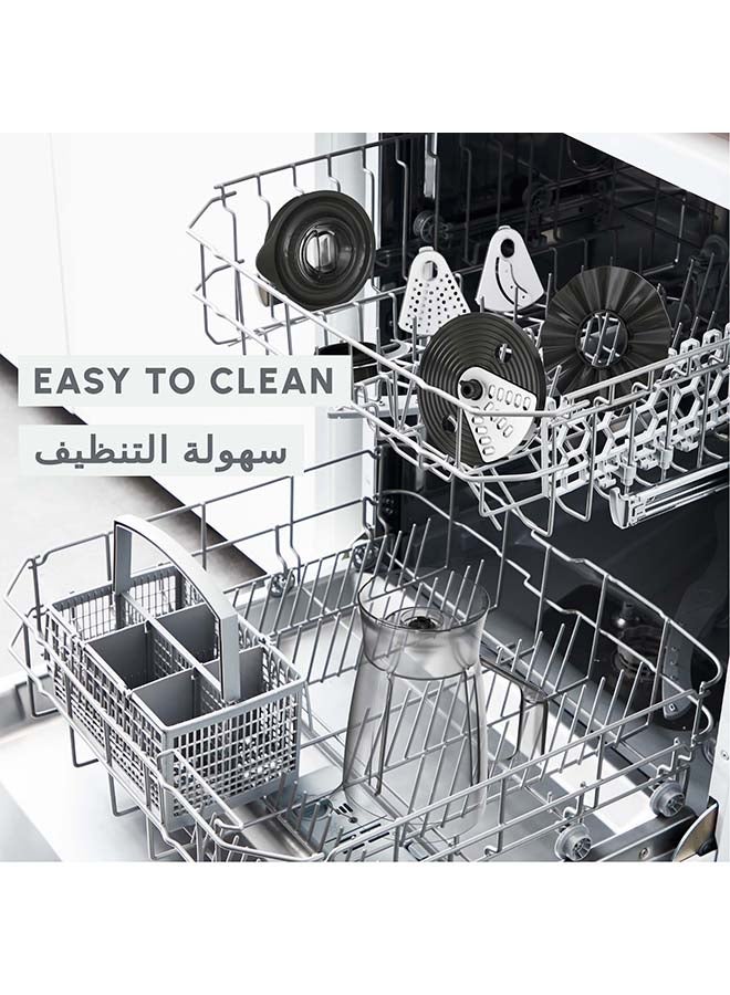 مولينكس - Moulinex  Food Processor |Easy Force | 6 Attachments |25 Functions | Easy to Use | Black | FP247827 800 W FP247827 Black - Image 1